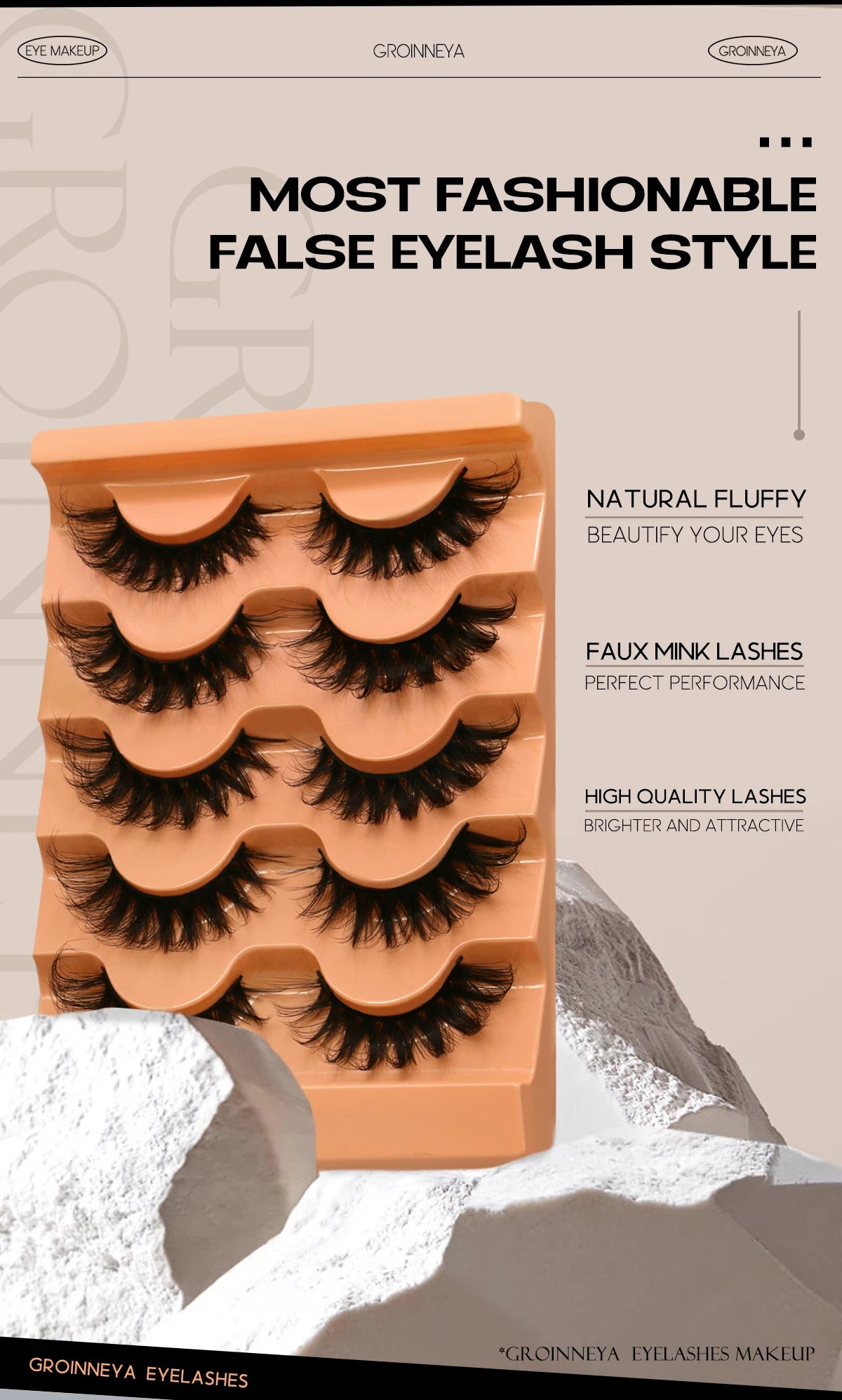 5 Pairs Fluffy Eyelashes - CC Beauty Supply