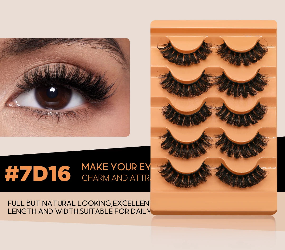 5 Pairs Fluffy Eyelashes - CC Beauty Supply