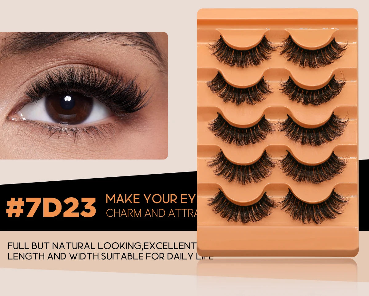 5 Pairs Fluffy Eyelashes - CC Beauty Supply