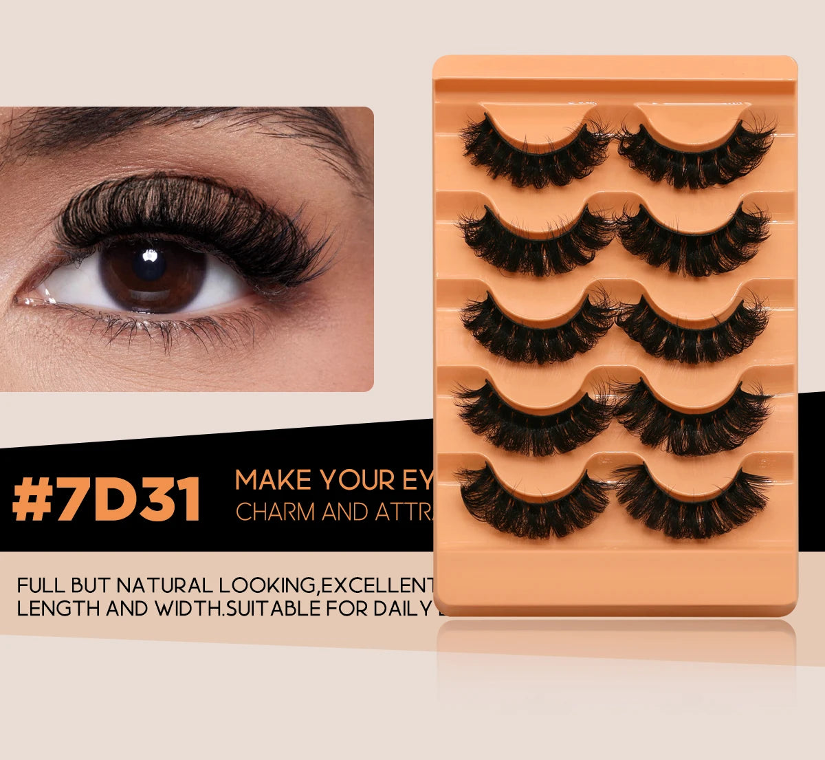 5 Pairs Fluffy Eyelashes - CC Beauty Supply