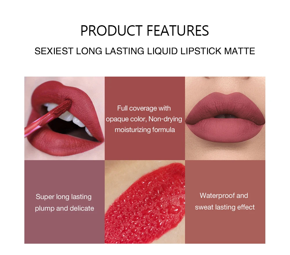 Set of 6 NonStick Cup Liquid lipstick - CC Beauty Supply